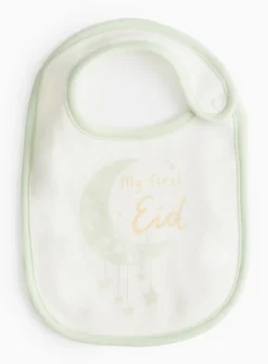 First Eid Slogan Cotton Bib One Size