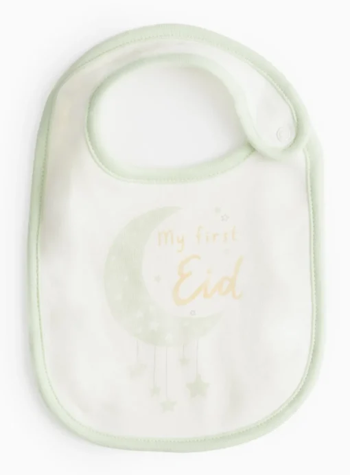 First Eid Slogan Cotton Bib One Size