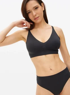 Flexform™ Black High Apex Bonded Plunge Bra XL