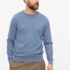 Flint Blue Crew Neck Knitted Jumper L