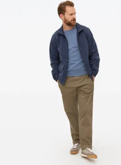 Flint Blue Crew Neck Knitted Jumper L