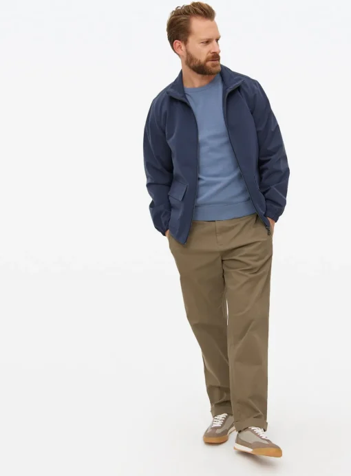 Flint Blue Crew Neck Knitted Jumper L