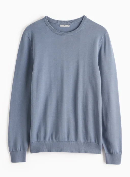 Flint Blue Crew Neck Knitted Jumper L