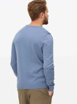 Flint Blue Crew Neck Knitted Jumper L