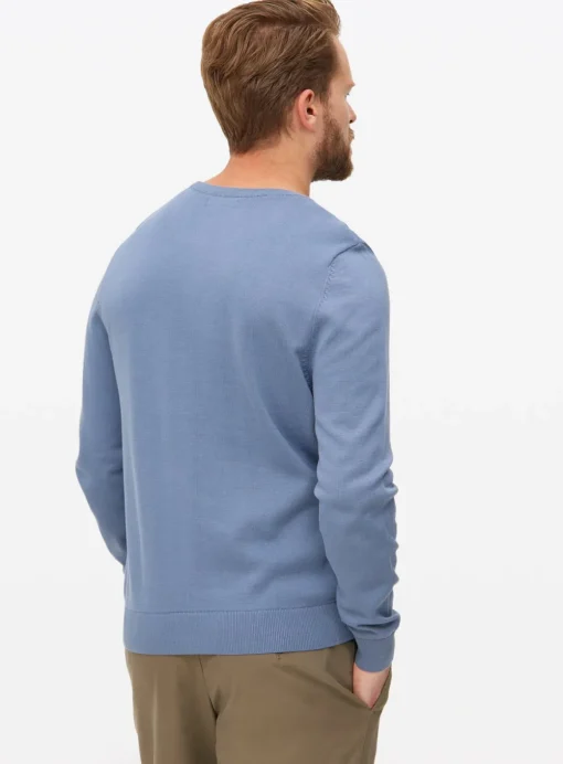 Flint Blue Crew Neck Knitted Jumper L