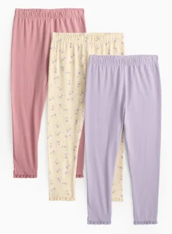 Floral Leggings 3 Pack 3-4 years