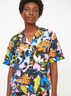 Floral Print Short Sleeve Resort Shirt 8
