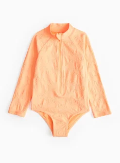Flower Coral Long Sleeve Swimsuit 1.5-2 years