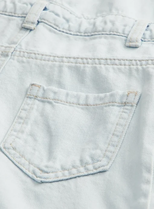 Flower Embroidered Denim Bib Dungarees 5 years