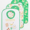 Food Print Pop Over Bib 3 Pack One Size