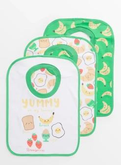 Food Print Pop Over Bib 3 Pack One Size