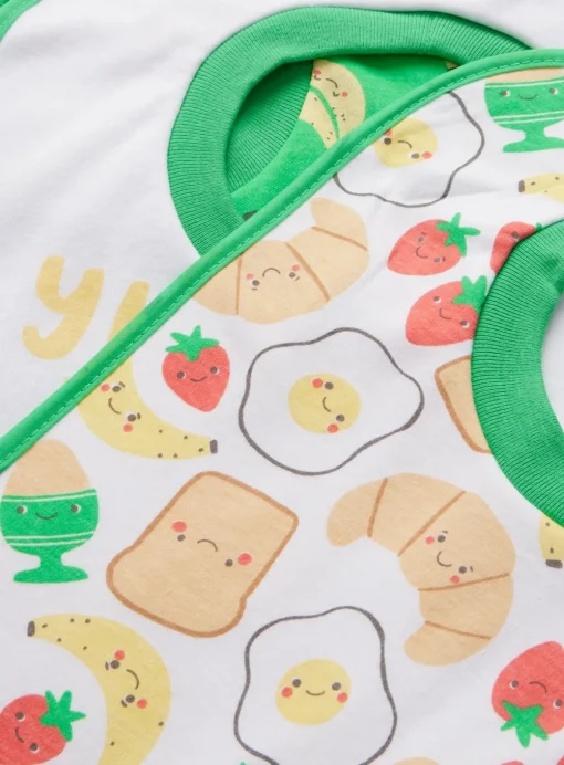 Food Print Pop Over Bib 3 Pack One Size