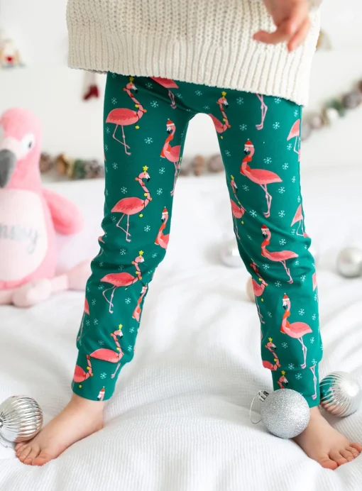 FRED & NOAH Festive Flamingo Leggings 0-6 Months