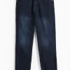 Free Fit Dark Blue Straight Leg Denim Jeans 36S