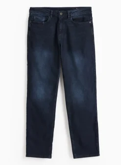 Free Fit Dark Blue Straight Leg Denim Jeans 36S