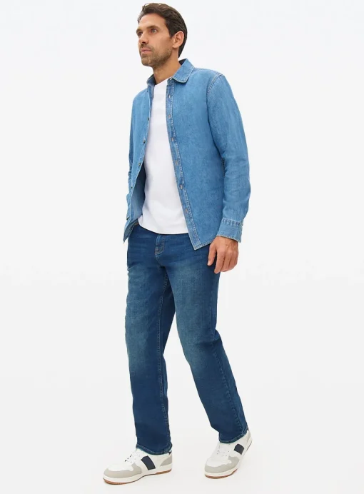 Free Fit Dark Denim Straight Leg Jeans 44R