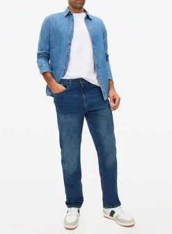 Free Fit Dark Denim Straight Leg Jeans 44R