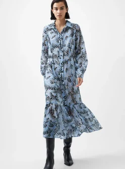 FRENCH CONNECTION Dia Devore Maxi Dress XL