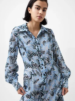 FRENCH CONNECTION Dia Devore Maxi Dress XL