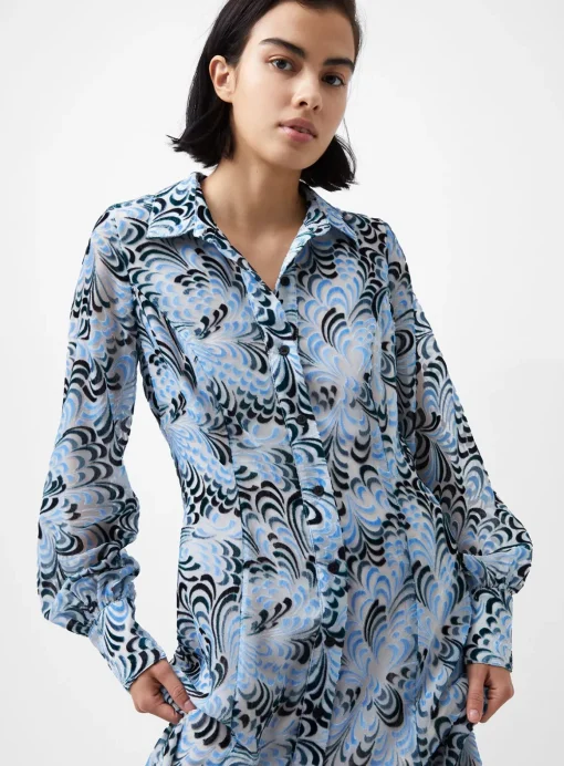 FRENCH CONNECTION Dia Devore Maxi Dress XL