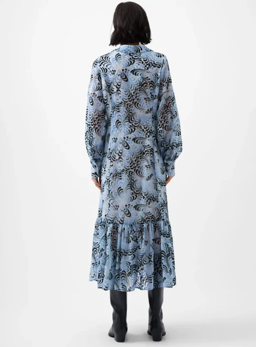 FRENCH CONNECTION Dia Devore Maxi Dress XL