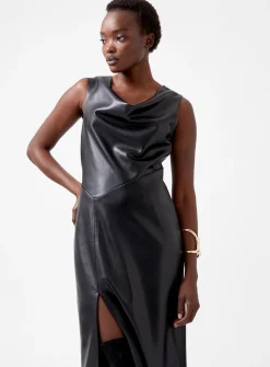 FRENCH CONNECTION Elettra Pu Cowl Neck Sleeveless Dress 6