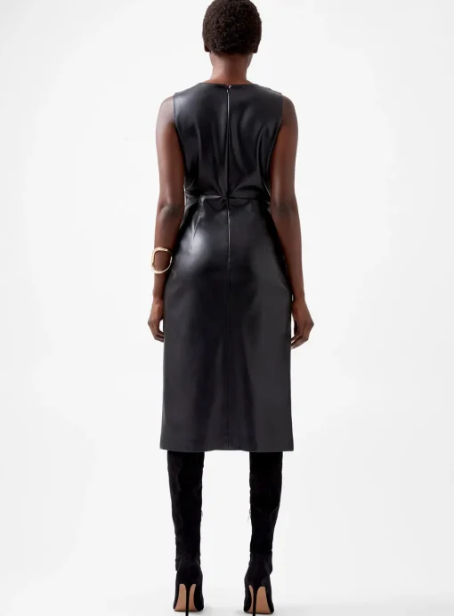 FRENCH CONNECTION Elettra Pu Cowl Neck Sleeveless Dress 6