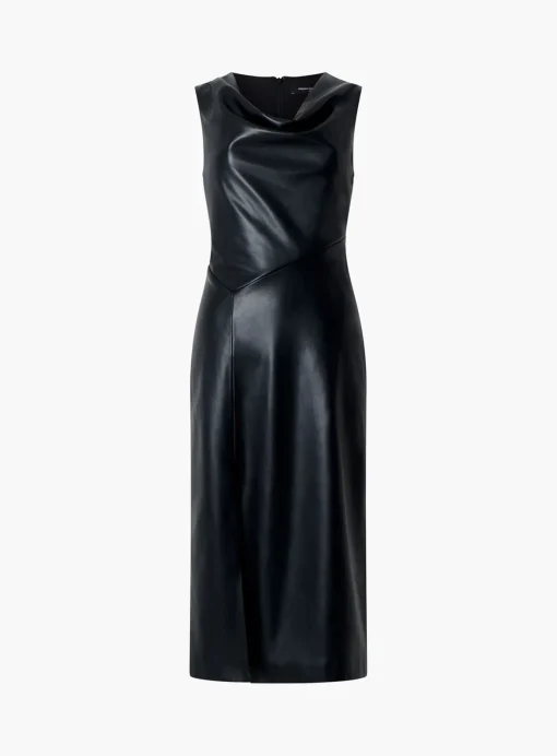 FRENCH CONNECTION Elettra Pu Cowl Neck Sleeveless Dress 6