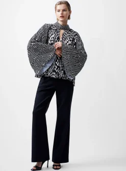FRENCH CONNECTION Fern Arie Pleated Ella Top XS