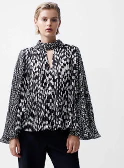 FRENCH CONNECTION Fern Arie Pleated Ella Top XS
