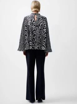 FRENCH CONNECTION Fern Arie Pleated Ella Top XS