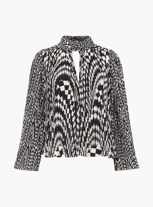 FRENCH CONNECTION Fern Arie Pleated Ella Top XS