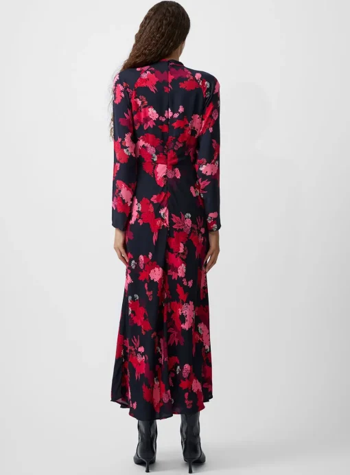 FRENCH CONNECTION Foliage Chiara Tie Knot Neck Dress 10