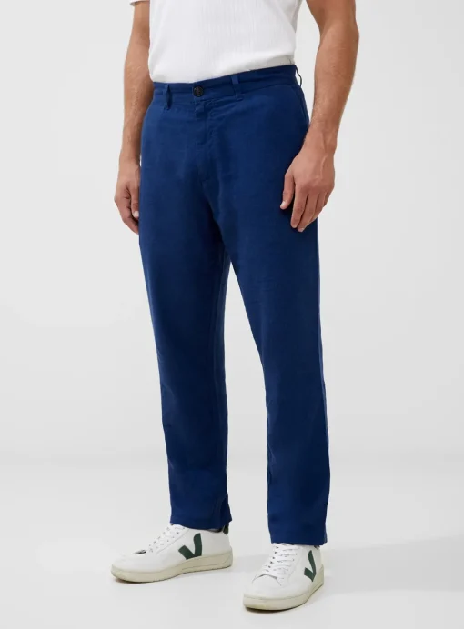 FRENCH CONNECTION Linen Blend Trouser Navy 30
