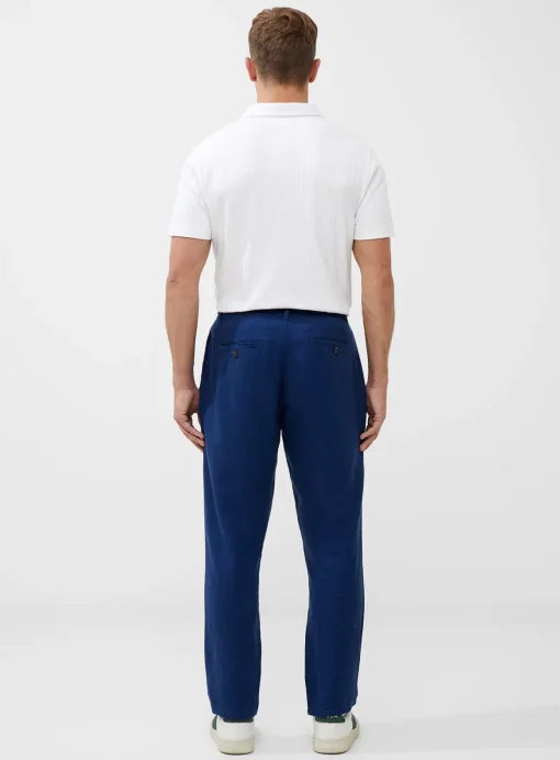 FRENCH CONNECTION Linen Blend Trouser Navy 30