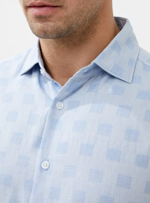 FRENCH CONNECTION Long Sleeve Tonal Check Shirt XL