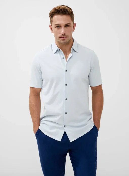 FRENCH CONNECTION Stripe Texture Jersey Shirt S