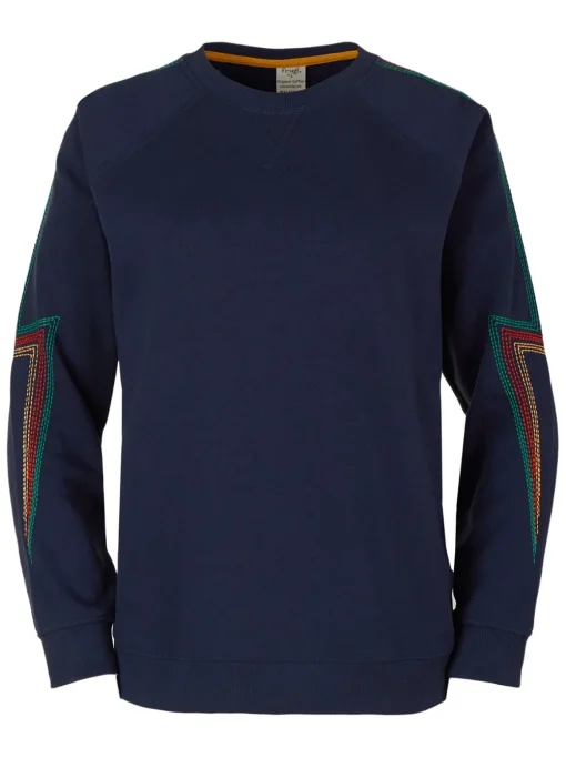 FRUGI GOTS Navy Lightning Bolt Juno Sweatshirt 10