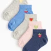 Fruit Print Trainer Socks 5 Pack 12.5-3.5
