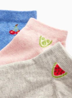 Fruit Print Trainer Socks 5 Pack 12.5-3.5
