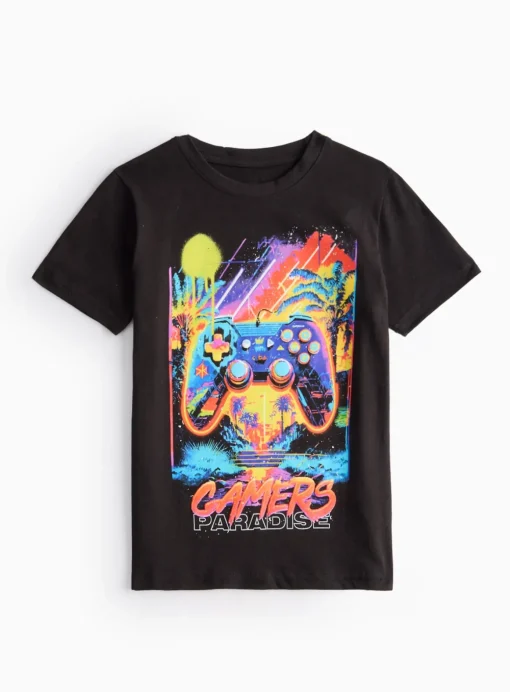 Gamers Paradise Black T-Shirt 5 years
