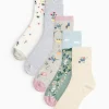 Gardening Theme Ankle Socks 5 Pack 4-8