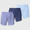 Geo Print & Plain Woven Boxers 3 Pack XXL