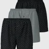 Geo Print & Stripe Woven Boxers 3 Pack XXL