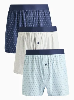 Geo Printed Jersey Boxers 3 Pack XXXL
