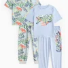 Graffiti Printed Pyjama Set 2 Pack 8-9 years