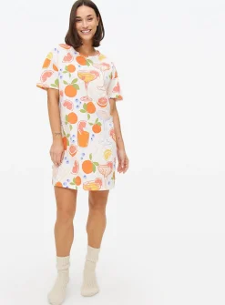 Grapefruit Print Nightdress XS