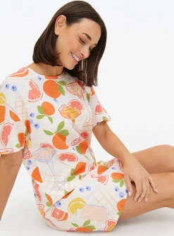 Grapefruit Print Nightdress XS