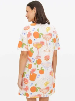 Grapefruit Print Nightdress XS