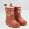 GRASS & AIR Burnt Orange Colour Changing Kids Winter Wellies 6 Infant